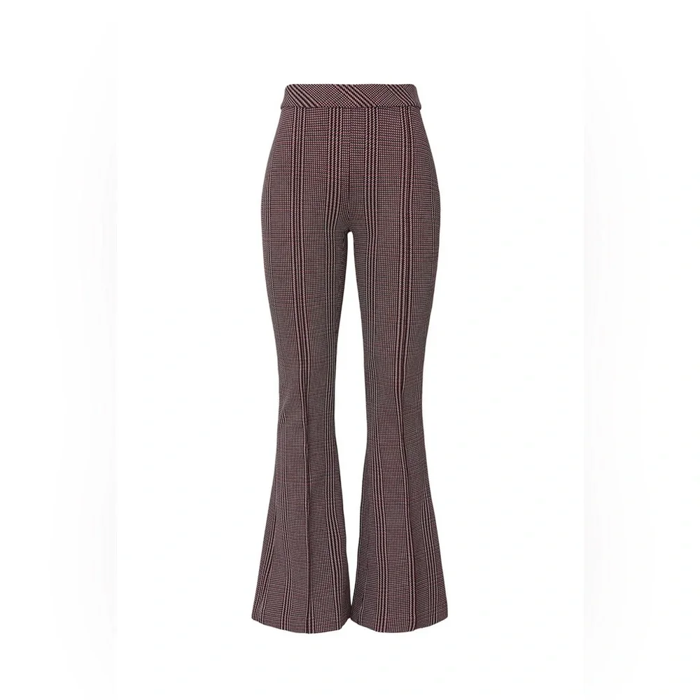 Rosetta Getty Plaid Cropped Flare Trousers - Picture 5 of 12